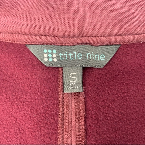 Title Nine Quarter Zip Hoodie Pockets. Rose Color. Women’s Size Small. - Picture 6 of 7